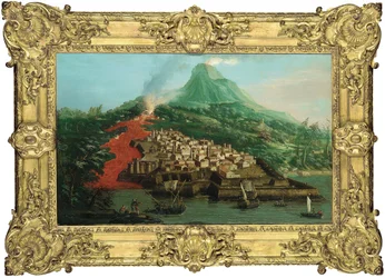 A Volcanic Island with a Harbour and Shipping