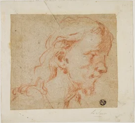 Head of Christ, in Three-Quarter Profile, to Right