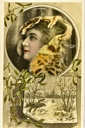 Postcard: Portrait of Mademoiselle Dufresne, Music Hall Artist