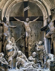 Passion, group of sculptures by Giovanni Battista Barberini, Church of St. Augustine, Cremona, Italy