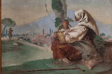 Old Peasant Woman with a Basket of Eggs, from the 