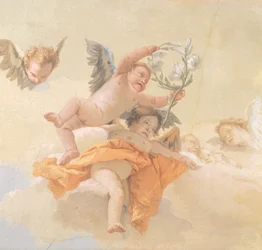 Glory of Angels, fresco (detail), Oratory of Purity, Udine