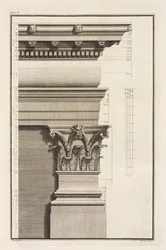 Base, Capital and Entablature of the Pilaster