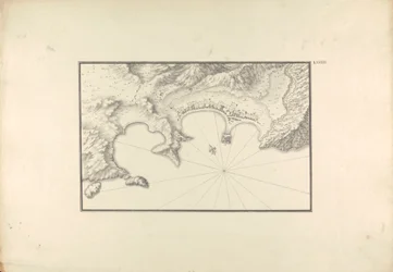 Topographical Map of Halicarnassus at its Harbor