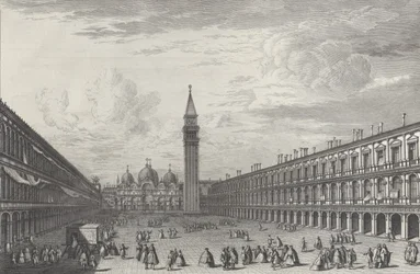 Piazza San Marco looking towards the Basilica and Campanile, 1763