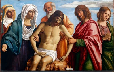 Dead Christ supported by the Virgin Mary, Nicodemus, Saint John the Evangelist, and the Two Marys