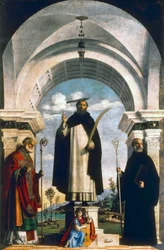 St Peter Martyr with St Nicholas of Bari, St Benedict and an Angel Musician
