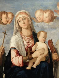 The Virgin and Child between Saint John the Baptist and Saint Francois (detail)