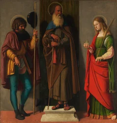 Three Saints: Roch, Anthony Abbot, and Lucy