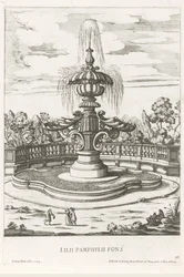 Fountain in the Gardens of Villa Doria Pamphilj in Rome (Le fontane ne palazzi e ne giardini di Roma)