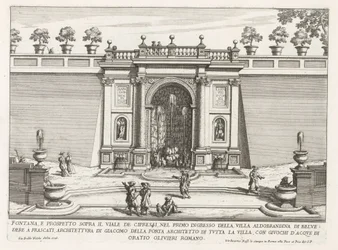 Fountain in the Gardens of Villa Aldobrandini in Frascati