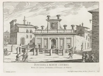 Fountain on Piazza Montecitorio in Rome (Fontane di Roma)