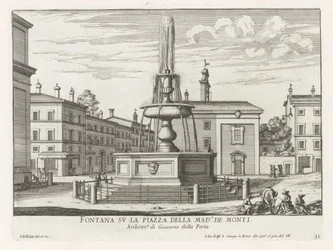 Fountain on Piazza della Madonna dei Monti in Rome