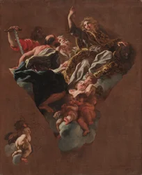 Sketch for The Four Prophets of Israel for Il Gesù, Rome, c. 1675-1677