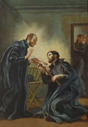 St Ignatius of Loyola sending St Francis Xavier to India