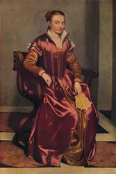 Portrait of a Lady La Dama in Rosso