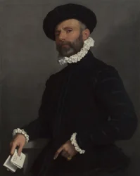Portrait of a Man Holding a Letter