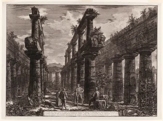 View of the Remains of the Two Rows of Columns in the Temple of Neptune