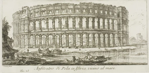 Amphitheater of Pola in Istria Near the Sea, Plate 23 from Some Views of Triumphal Arches and Other Monuments