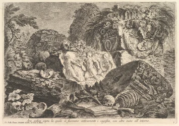 Ancient Altar on Which Sacrifices Were Performed in Antiquity, Surrounded by Other Ruins