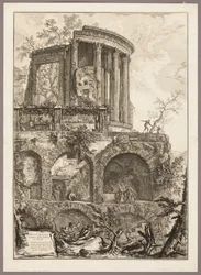 Another view of the Temple of the Sibyl in Tivoli, from Views of Rome