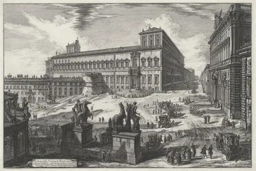 View of the Piazza di Monte Cavallo (from: Vedute di Roma)