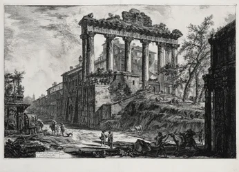 View of the Temple of Concordia (from: Vedute di Roma)