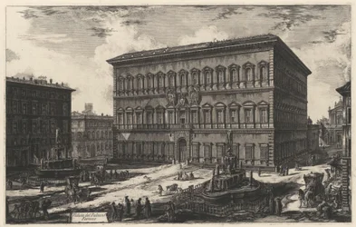 View of the Palazzo Farnese (from: Vedute di Roma)