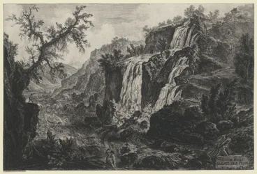 View of the Waterfall at Tivoli (from: Vedute di Roma)