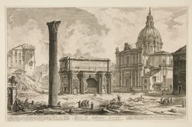 Arch of Septimius Severus, from Vedute di Roma