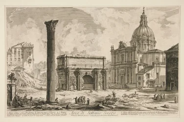 Arch of Septimius Severus, from Vedute di Roma