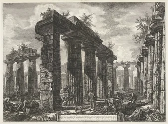 Basilica di Paestum in Paestum (Different Views of the Remains of Three Large Buildings Still Standing in Paestum)