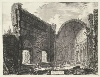 Library in the Villa Adriana at Tivoli