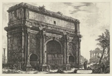 Arch of Septimius Severus in Rome (Views of Rome) (Views of Rome drawn and engraved by Giambattista Piranesi)