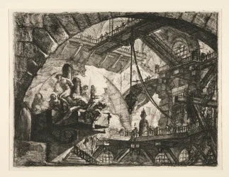 Prisoners on a Projecting Platform, Plate X from Carceri