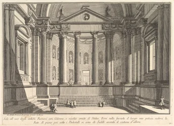 Colonnaded hall according to the custom of the ancient Romans
