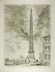 Egyptian Obelisk. This was erected by Pope Sixtus V in the Piazza of St. John Lateran, from Views of Rome