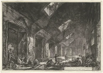 Interior of the Heliocaminus Baths in the Villa Adriana at Tivoli