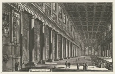 Interior of Santa Maria Maggiore in Rome (Views of Rome) (Views of Rome drawn and engraved by Giambattista Piranesi)