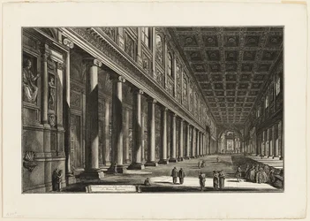 Interior View of the Basilica of S. Maria Maggiore, from Views of Rome