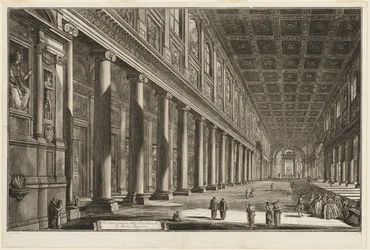 Interior View of the Basilica of S. Maria Maggiore, from Views of Rome