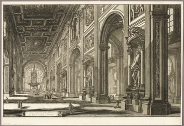 Interior View of the Basilica of St. John Lateran, from Views of Rome