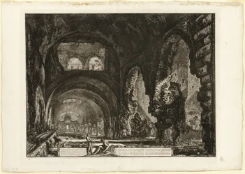 Interior view of the villa of Maecenas, from Views of Rome