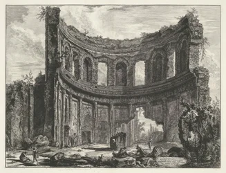 Small Palace in Villa Adriana at Tivoli (Avanzi del Tempio detto il Appollo nella Villa Adriana vicino a Tivoli) (Views of Rome series) (Vedute di Roma disegnate ed incise da Giambattista Piranesi architetto Veneziano series)