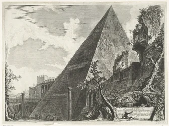 Pyramid of Cestius in Rome (Views of Rome)