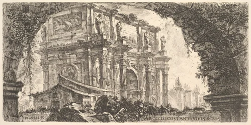 Plate 9: Arch of Constantine in Rome, from "Antichità Romane de
