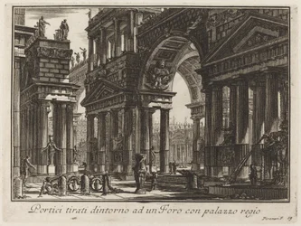 Porticoes Drawn Around a Forum with Royal Palace