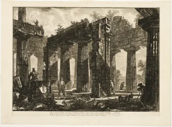Rear View of the Remains of the Pronaos of the Temple of Neptune, from Different Views of Paestum