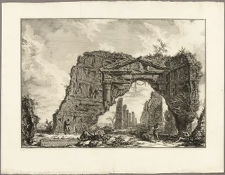 Remains of a Covered Portico, or a Cryptoporticus, in a Villa of Domitian, Five Miles Outside Rome on the Frascati Road, from Views of Rome