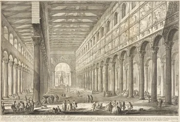 Section through the Interior of the Basilica of Saint Paul Outside the Walls